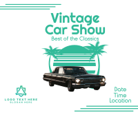Vintage Car Show Facebook Post Design