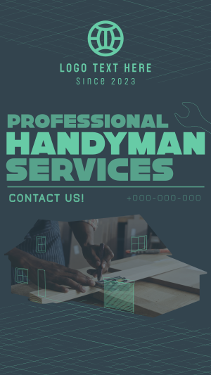 Modern Handyman Service Instagram story Image Preview