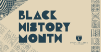 Patterned Black History Facebook ad Image Preview