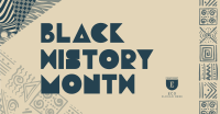 Patterned Black History Facebook ad Image Preview