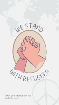 World Refugee Hand Lineart Facebook Story Image Preview