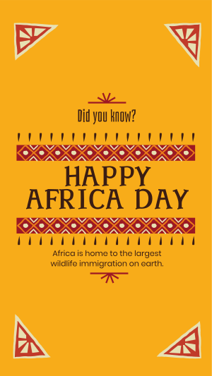 Decorative Africa Day Instagram story