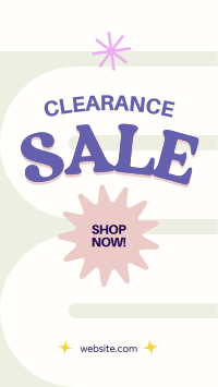 Cute Y2K Clearance Sale Facebook story Image Preview