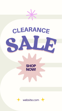 Cute Y2K Clearance Sale Facebook Story Design