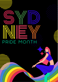 Sydney Pride Month Greeting Flyer Design