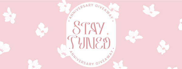 Floral Anniversary Giveaway Facebook Cover Design Image Preview