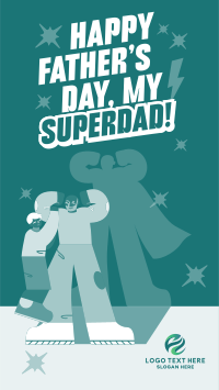 Superhero Father's Day TikTok Video Design