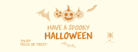 Halloween Pumpkin Greeting Facebook Cover Image Preview