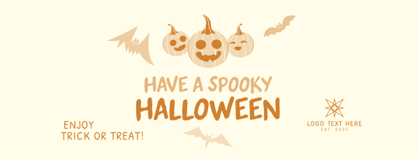 Halloween Pumpkin Greeting Facebook Cover Design Image Preview