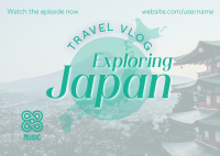 Japan Vlog Postcard Design