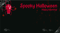 Halloween Spider Greeting Zoom Background Image Preview