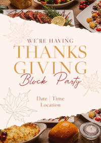 Elegant Thanksgiving Party Flyer Design