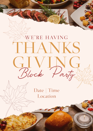 Elegant Thanksgiving Party Flyer Image Preview