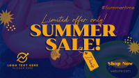 Tropical Summer Sale Facebook Event Cover Design
