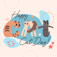 Happy Meow Day Instagram Post Design
