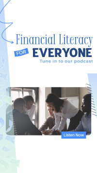 Financial Literacy Podcast Facebook Story Design