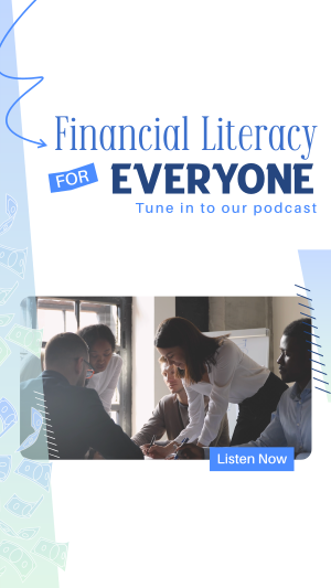 Financial Literacy Podcast Facebook story Image Preview