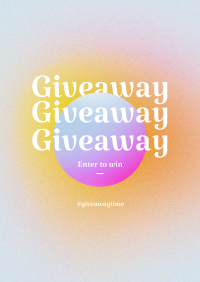 Giveaway Enter To Win Poster Design