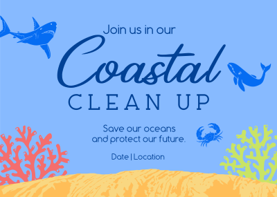 Coastal Cleanup Postcard Image Preview