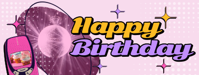 Retro Birthday Greeting Facebook cover Image Preview
