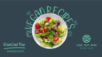 Vegan Salad Recipes Facebook Event Cover Design