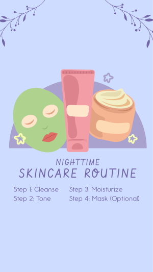 Nighttime Skincare Routine Facebook story Image Preview