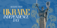 Sunflower Ukraine Independence Twitter Post Design