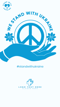 Ukraine Peace Hand Facebook Story Design