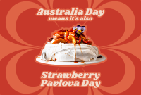 Australian Strawberry Pavlova Pinterest board cover Image Preview
