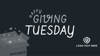 Cute Giving Tuesday Facebook event cover Image Preview