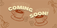 Cafe Coming Soon Twitter Post Design