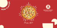 Delicious Pizza Promotion Twitter Post Design