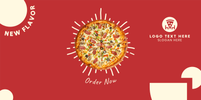 Delicious Pizza Promotion Twitter Post Image Preview