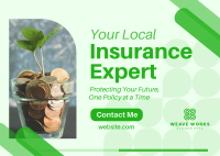 Insurance Expert Protect Policy Postcard Image Preview