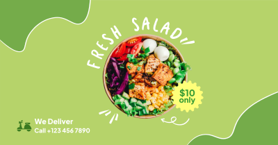 Fresh Salad Delivery Facebook ad Image Preview