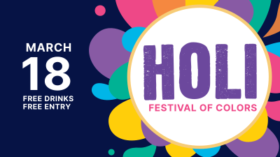 Holi Festival Facebook event cover