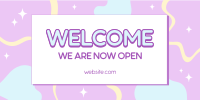 Welcome Now Open Twitter post Image Preview