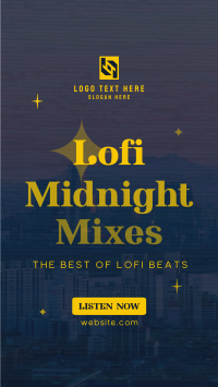 Lofi Midnight Music YouTube Short Design