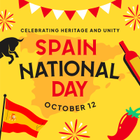 Celebrating Spanish Heritage and Unity Instagram Post Design