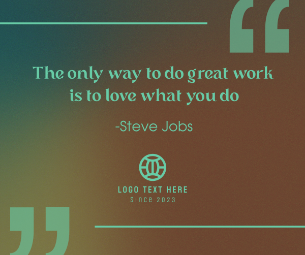Love what you do Facebook Post Design Image Preview
