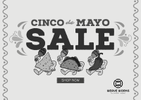 Cinco De Mayo Mascot Sale Postcard Image Preview