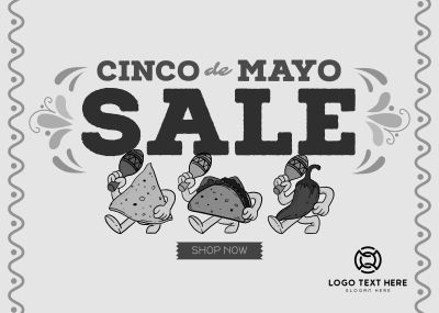 Cinco De Mayo Mascot Sale Postcard Image Preview