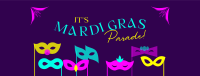 Mardi Gras Masks Facebook cover Image Preview
