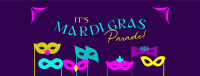 Mardi Gras Masks Facebook Cover Image Preview