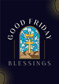 Good Friday Blessings Poster Design