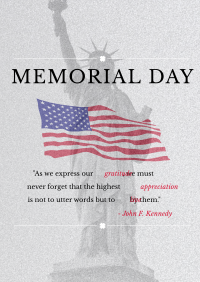 Gratitude Memorial Day Poster Image Preview