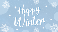 Simple Winterly Greeting Facebook Event Cover Design