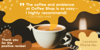 Quirky Cafe Testimonial Twitter post Image Preview