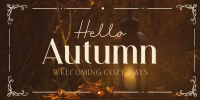 Hello Autumn Greeting Twitter Post Image Preview