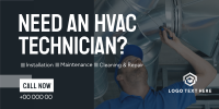 HVAC Technician Twitter Post Design